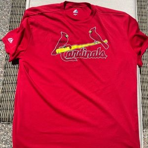 St Louis Cardinals; XXL; performance Tshirt; RED